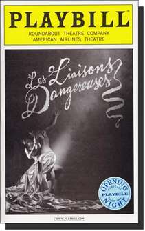Les Liaisons Dangereuses Limited Edition Official Opening Night Playbill 2010 
